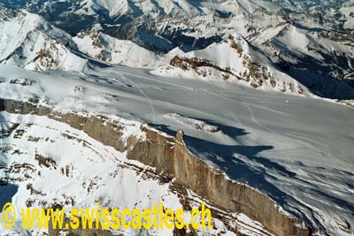 Glacier de Tsanfleuron et ses pistes de skis