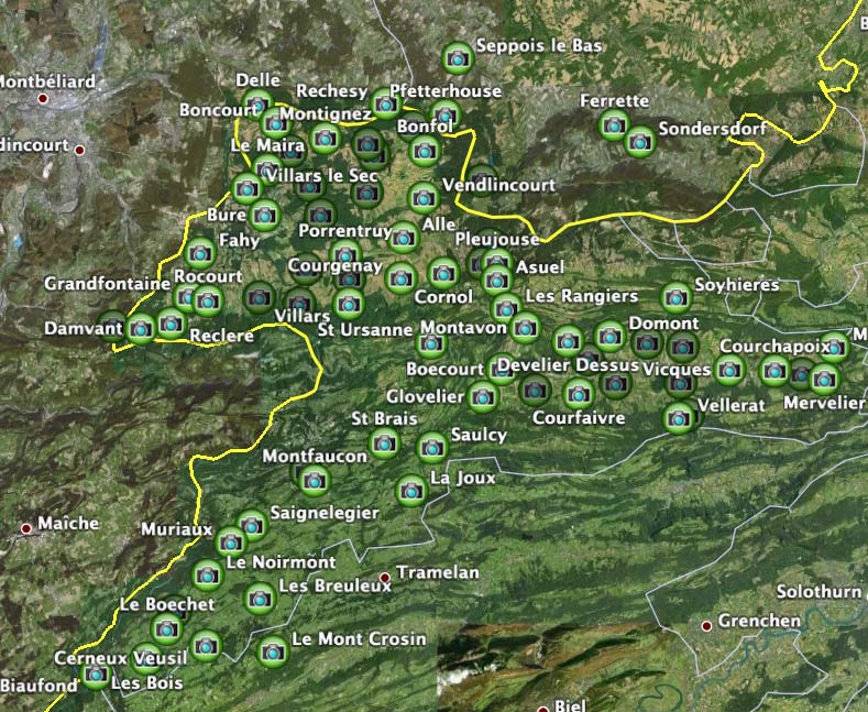carte du canton de Jura