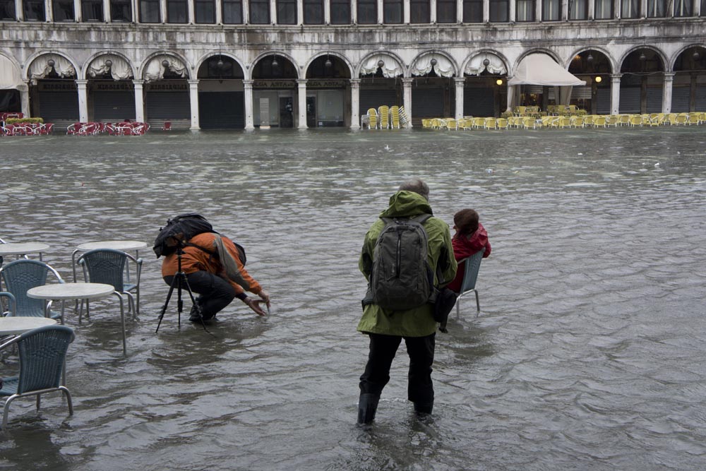 Venise, La place Saint Marc sous l'eau